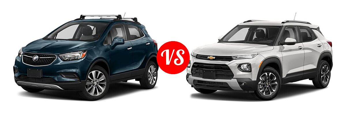 2022 Buick Encore SUV Preferred vs. 2022 Chevrolet Trailblazer SUV L / LS / LT - Front Left Comparison