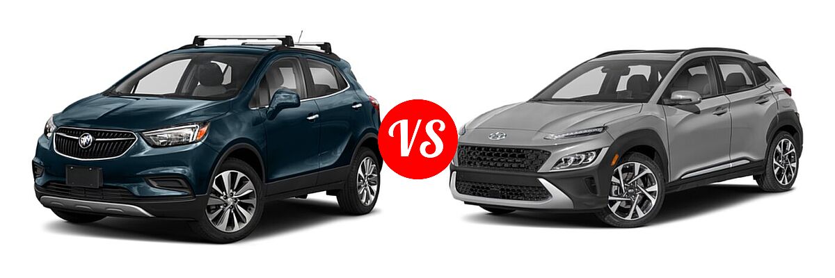 2022 Buick Encore SUV Preferred vs. 2022 Hyundai Kona SUV Limited - Front Left Comparison