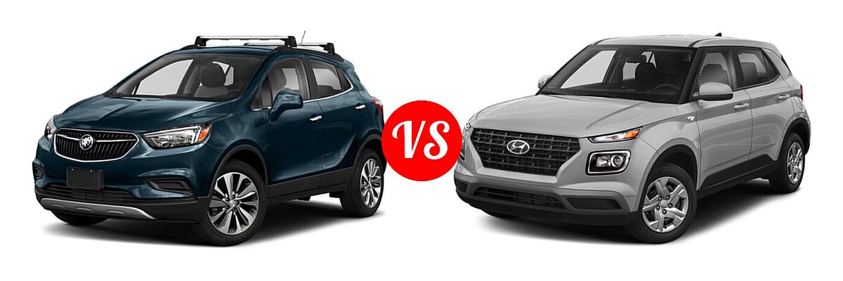2022 Buick Encore SUV Preferred vs. 2022 Hyundai Venue SUV SE - Front Left Comparison