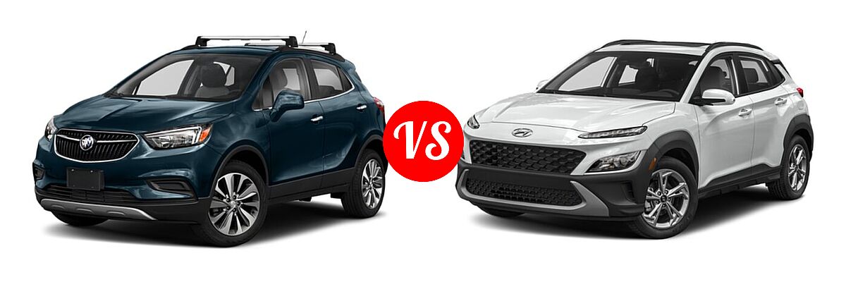2022 Buick Encore SUV Preferred vs. 2022 Hyundai Kona SUV SEL - Front Left Comparison