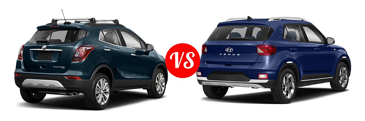 2022 Buick Encore SUV Preferred vs. 2022 Hyundai Venue SUV Limited - Rear Right Comparison
