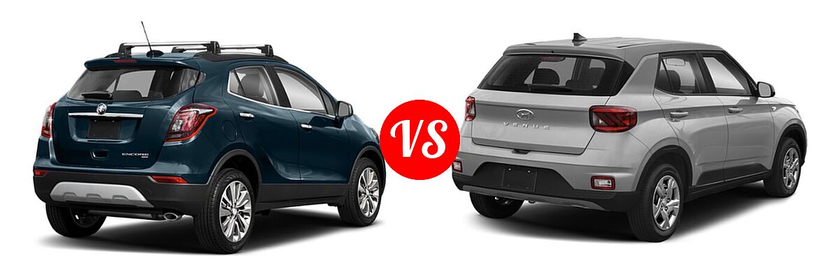 2022 Buick Encore SUV Preferred vs. 2022 Hyundai Venue SUV SE - Rear Right Comparison