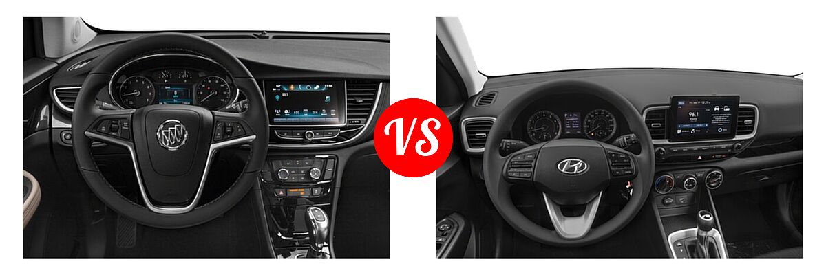 2022 Buick Encore SUV Preferred vs. 2022 Hyundai Venue SUV SE - Dashboard Comparison