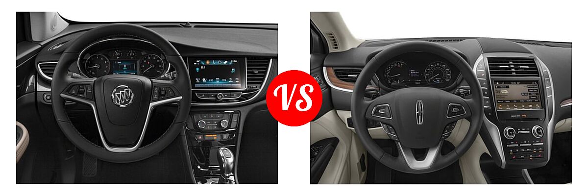 2022 Buick Encore SUV Preferred vs. 2019 Lincoln MKC SUV Black Label / FWD / Reserve / Select / Standard - Dashboard Comparison