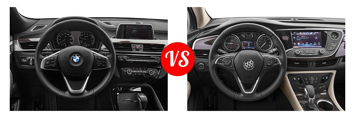 2022 BMW X2 SUV sDrive28i / xDrive28i vs. 2019 Buick Envision SUV Essence / FWD 4dr / Preferred / Premium / Premium II - Dashboard Comparison