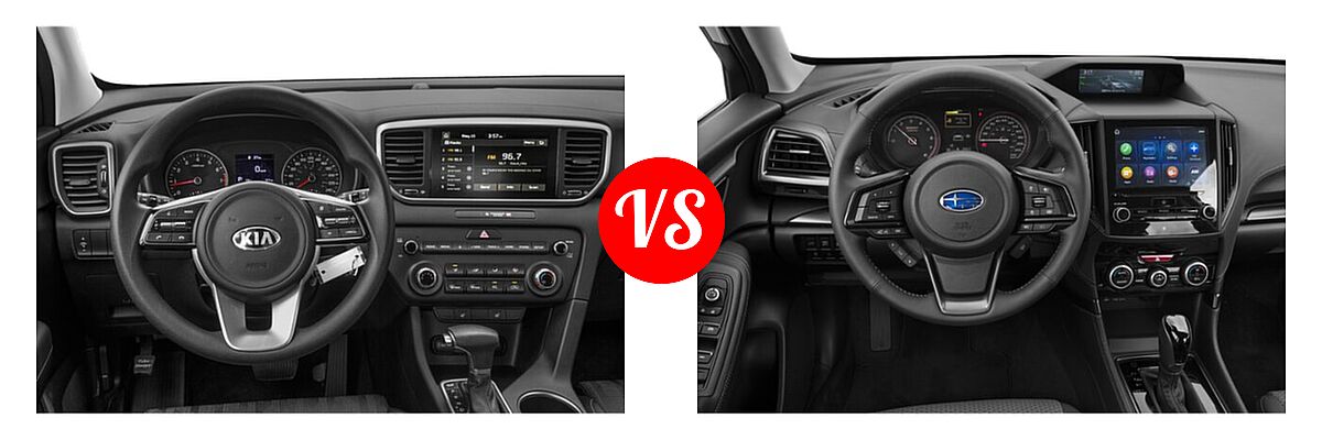 2022 Kia Sportage SUV LX vs. 2022 Subaru Forester SUV Sport - Dashboard Comparison