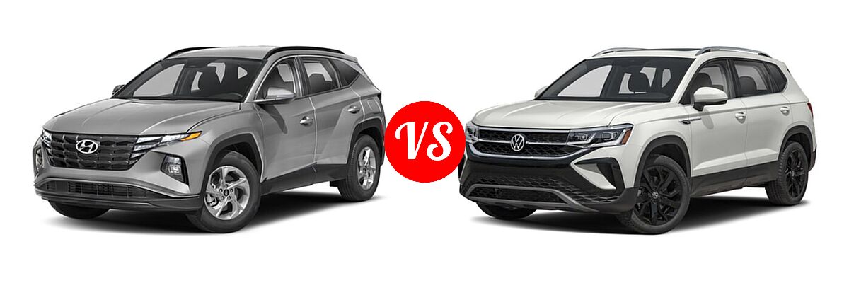 2022 Hyundai Tucson SUV SEL vs. 2022 Volkswagen Taos SUV SEL - Front Left Comparison