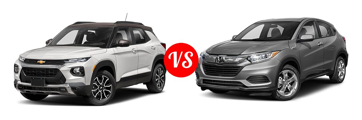 2022 Chevrolet Trailblazer SUV ACTIV vs. 2022 Honda HR-V SUV LX - Front Left Comparison