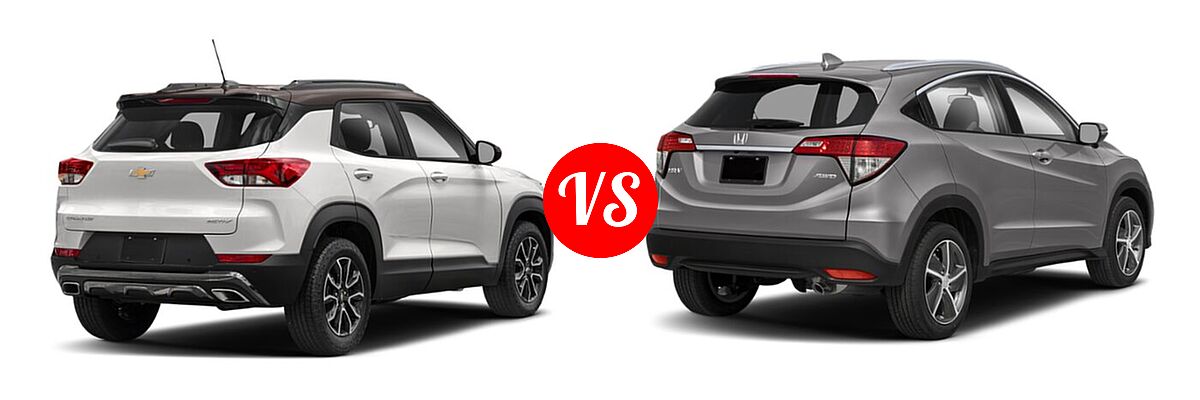 2022 Chevrolet Trailblazer SUV ACTIV vs. 2022 Honda HR-V SUV EX - Rear Right Comparison