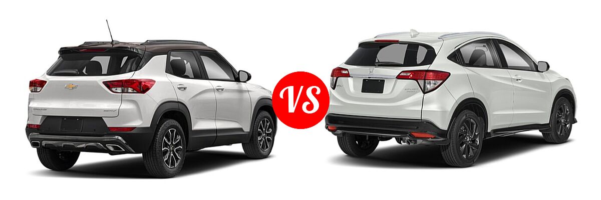 2022 Chevrolet Trailblazer SUV ACTIV vs. 2022 Honda HR-V SUV Sport - Rear Right Comparison