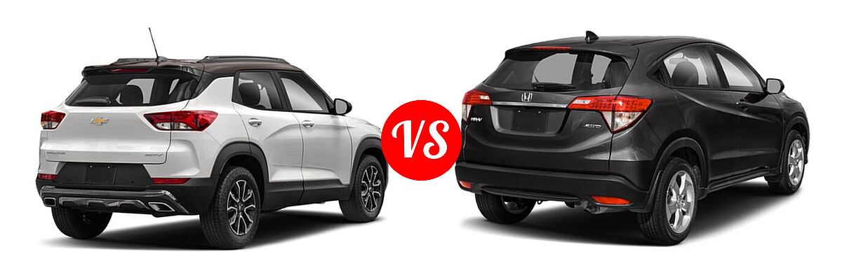 2022 Chevrolet Trailblazer SUV ACTIV vs. 2022 Honda HR-V SUV EX - Rear Right Comparison