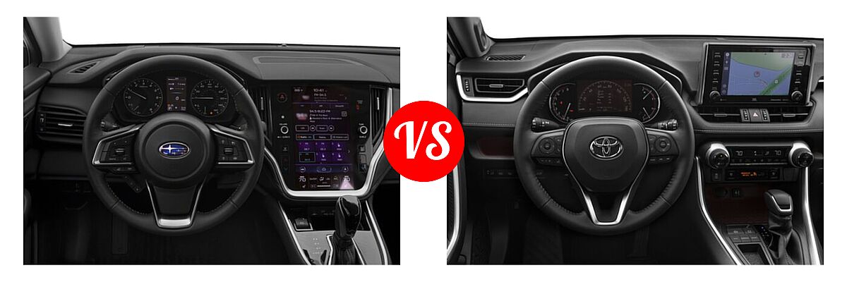2022 Subaru Outback SUV Premium vs. 2022 Toyota RAV4 SUV Limited - Dashboard Comparison