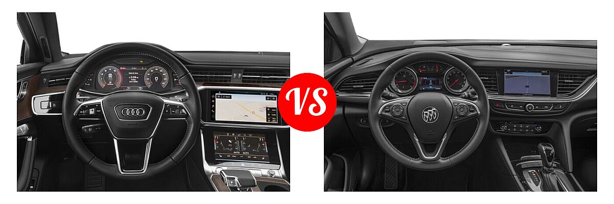 2022 Audi A6 allroad Wagon Premium Plus / Prestige vs. 2020 Buick Regal TourX Wagon 5dr Wgn AWD / Essence / Preferred - Dashboard Comparison