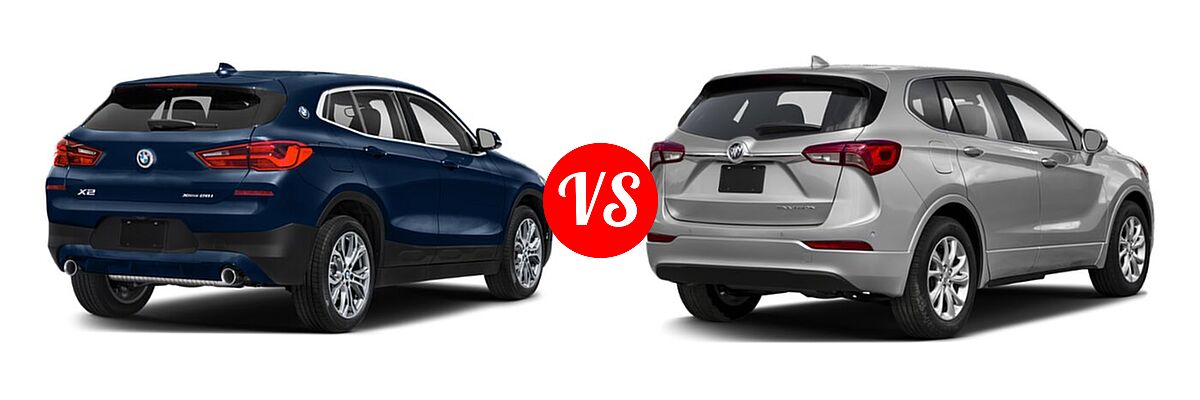 2022 BMW X2 SUV sDrive28i / xDrive28i vs. 2019 Buick Envision SUV Essence / FWD 4dr / Preferred / Premium / Premium II - Rear Right Comparison