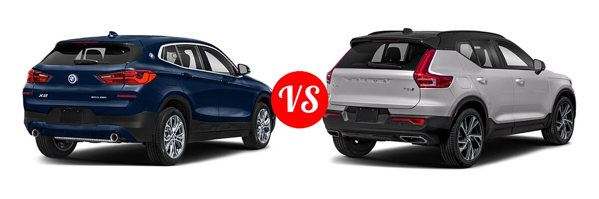 2022 BMW X2 SUV sDrive28i / xDrive28i vs. 2019 Volvo XC40 SUV R-Design - Rear Right Comparison