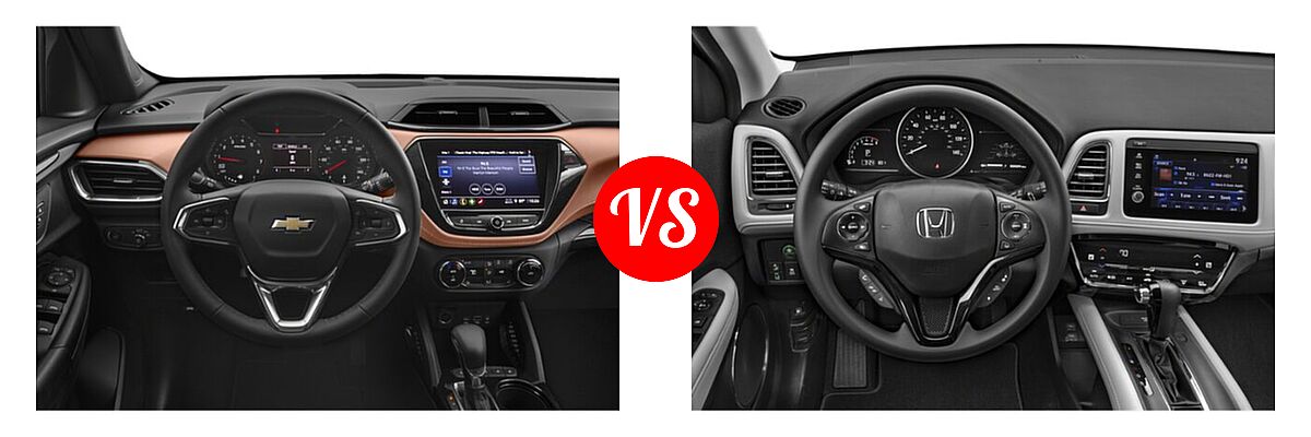 2022 Chevrolet Trailblazer SUV ACTIV vs. 2022 Honda HR-V SUV EX - Dashboard Comparison