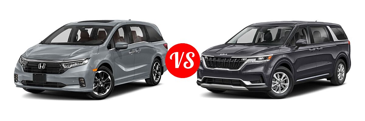 2022 Honda Odyssey Minivan Elite vs. 2022 Kia Cadenza Minivan LX / LXS - Front Left Comparison