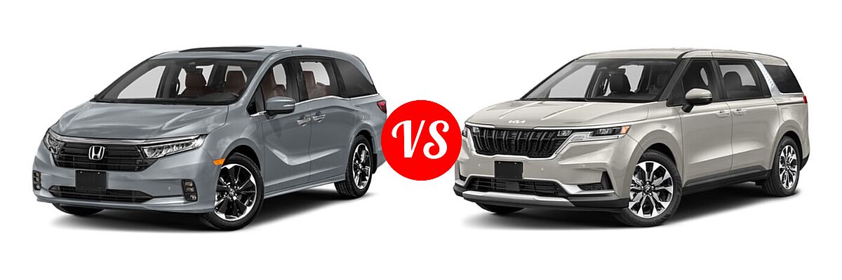 2022 Honda Odyssey Minivan Elite vs. 2022 Kia Cadenza Minivan EX - Front Left Comparison