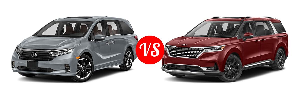 2022 Honda Odyssey Minivan Elite vs. 2022 Kia Cadenza Minivan SX Prestige - Front Left Comparison