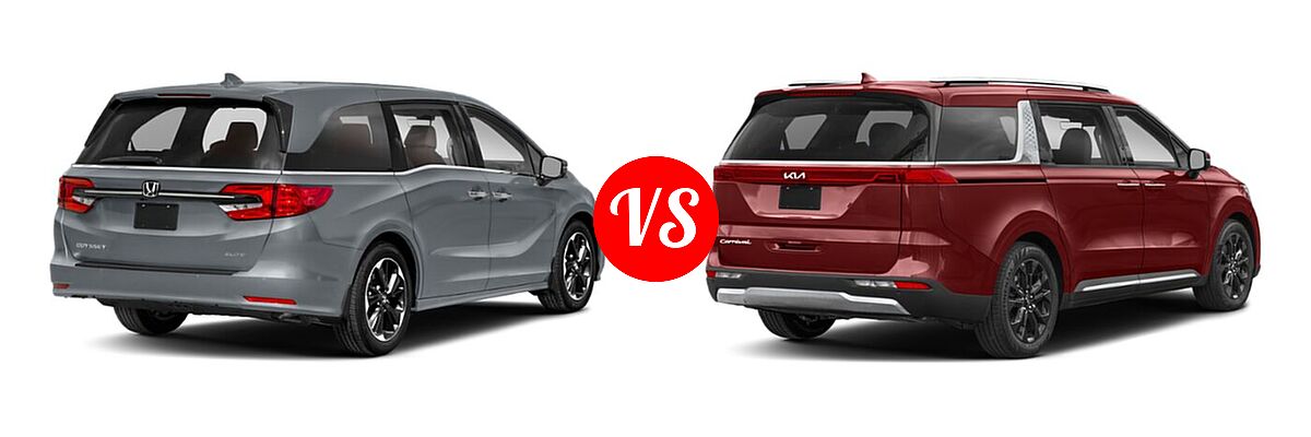 2022 Honda Odyssey Minivan Elite vs. 2022 Kia Cadenza Minivan SX Prestige - Rear Right Comparison