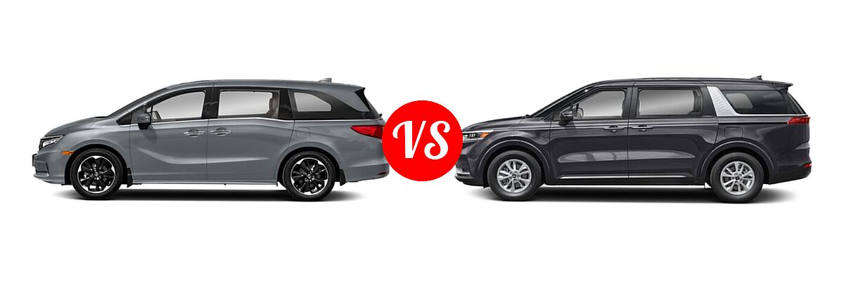 2022 Honda Odyssey Minivan Elite vs. 2022 Kia Cadenza Minivan LX / LXS - Side Comparison
