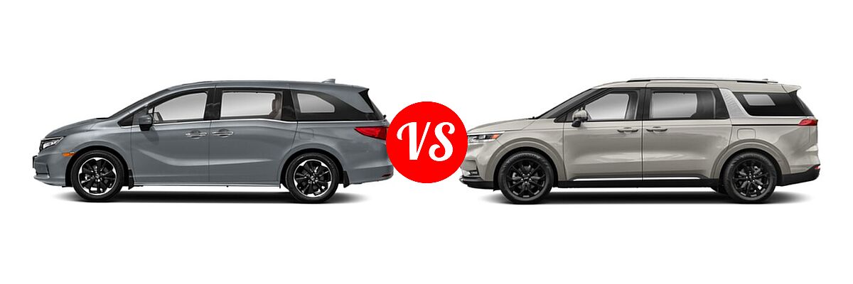 2022 Honda Odyssey Minivan Elite vs. 2022 Kia Cadenza Minivan SX - Side Comparison