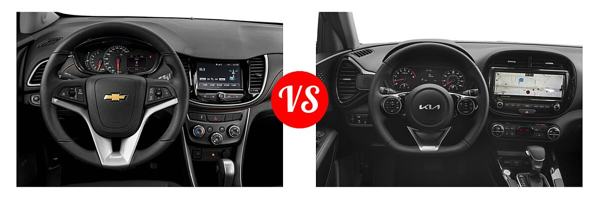 2022 Chevrolet Trax SUV LT vs. 2022 Kia Soul SUV GT-Line - Dashboard Comparison