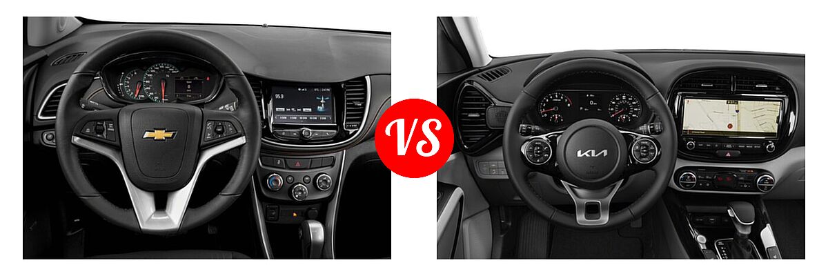 2022 Chevrolet Trax SUV LT vs. 2022 Kia Soul SUV EX - Dashboard Comparison