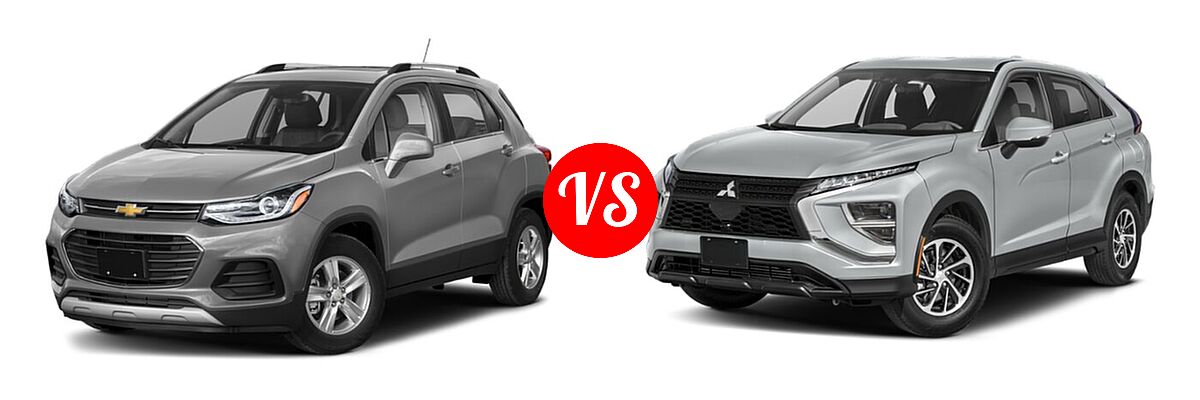2022 Chevrolet Trax SUV LT vs. 2022 Mitsubishi Eclipse Cross SUV ES / LE / SE / SEL - Front Left Comparison