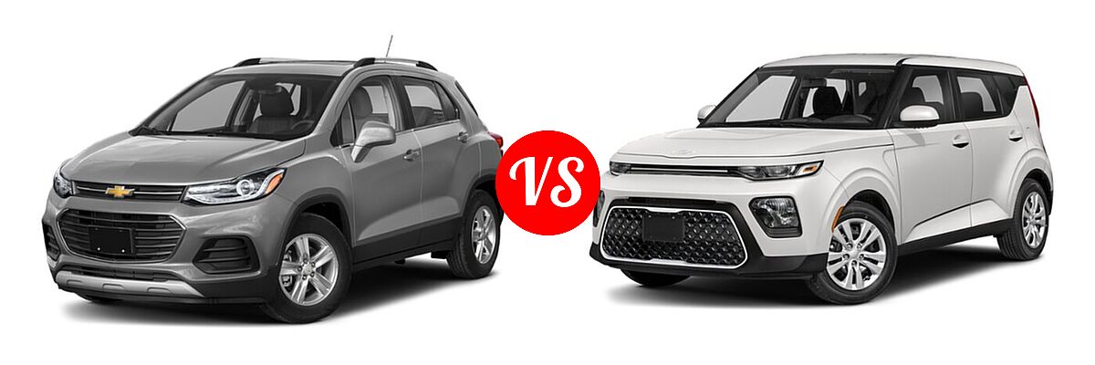 2022 Chevrolet Trax SUV LT vs. 2022 Kia Soul SUV LX / S / X-Line - Front Left Comparison