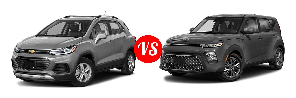 2022 Chevrolet Trax SUV LT vs. 2022 Kia Soul SUV EX - Front Left Comparison