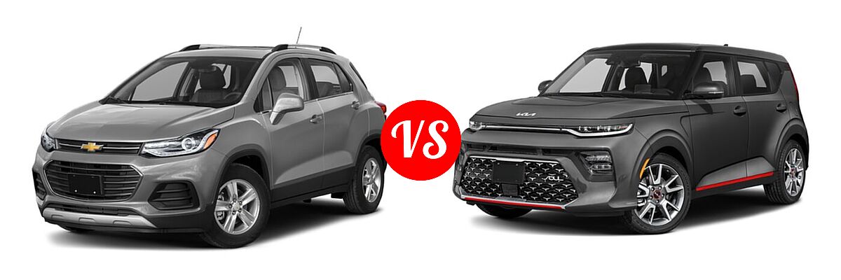 2022 Chevrolet Trax SUV LT vs. 2022 Kia Soul SUV Turbo - Front Left Comparison