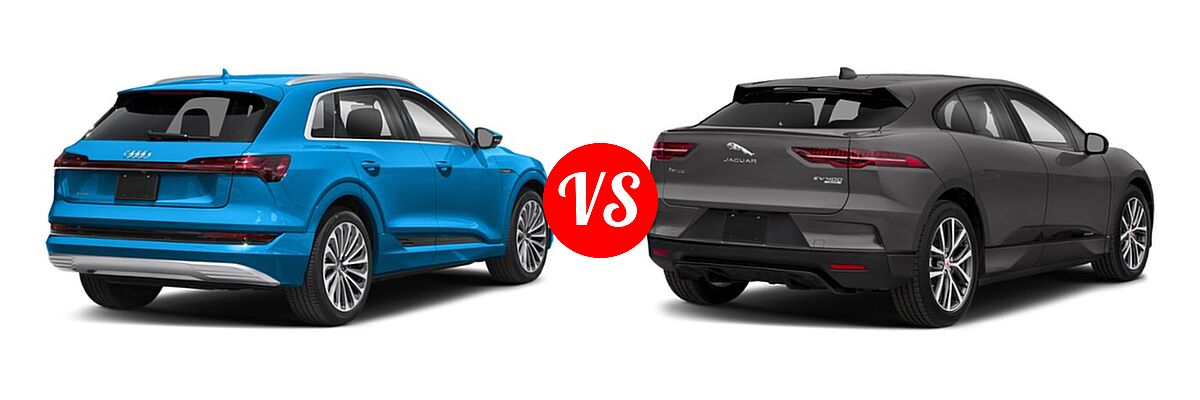 2022 Audi e-tron Sportback SUV Electric S line Prestige vs. 2019 Jaguar I-PACE SUV Electric First Edition / HSE / S / SE - Rear Right Comparison