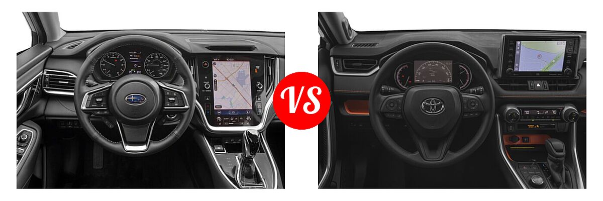 2022 Subaru Outback SUV Limited vs. 2022 Toyota RAV4 SUV Adventure - Dashboard Comparison