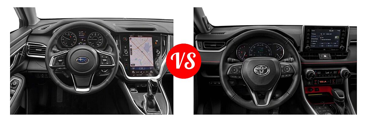 2022 Subaru Outback SUV Limited vs. 2022 Toyota RAV4 SUV TRD Off Road - Dashboard Comparison