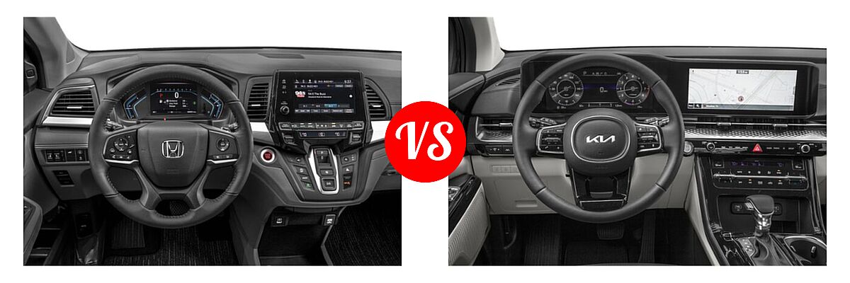 2022 Honda Odyssey Minivan EX-L vs. 2022 Kia Cadenza Minivan SX Prestige - Dashboard Comparison