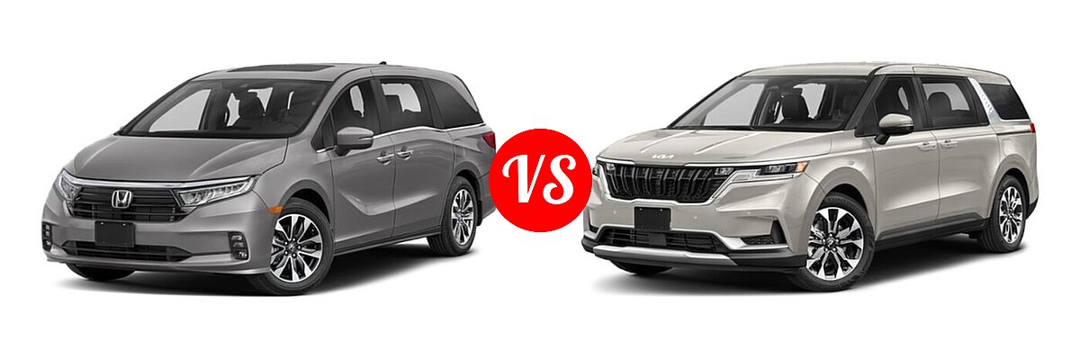 2022 Honda Odyssey Minivan EX-L vs. 2022 Kia Cadenza Minivan EX - Front Left Comparison