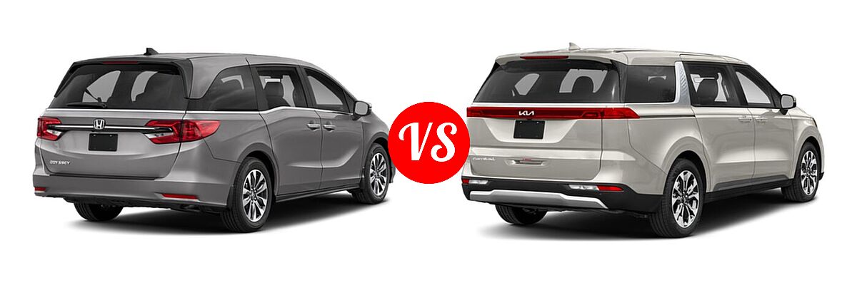 2022 Honda Odyssey Minivan EX-L vs. 2022 Kia Cadenza Minivan EX - Rear Right Comparison
