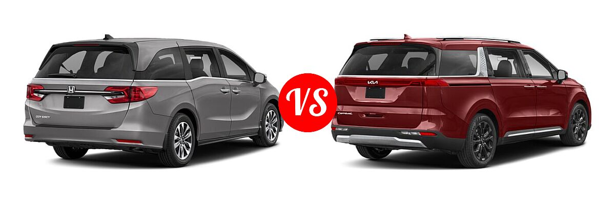 2022 Honda Odyssey Minivan EX-L vs. 2022 Kia Cadenza Minivan SX Prestige - Rear Right Comparison