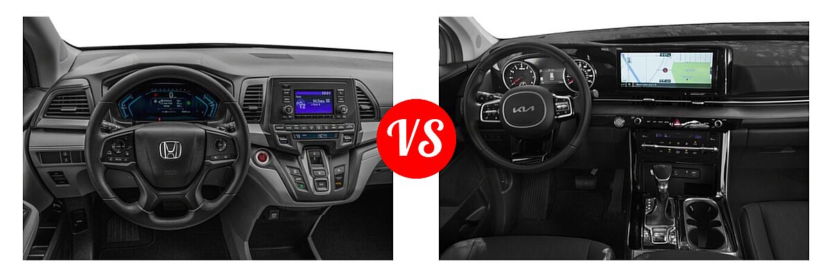 2022 Honda Odyssey Minivan LX vs. 2022 Kia Cadenza Minivan SX - Dashboard Comparison