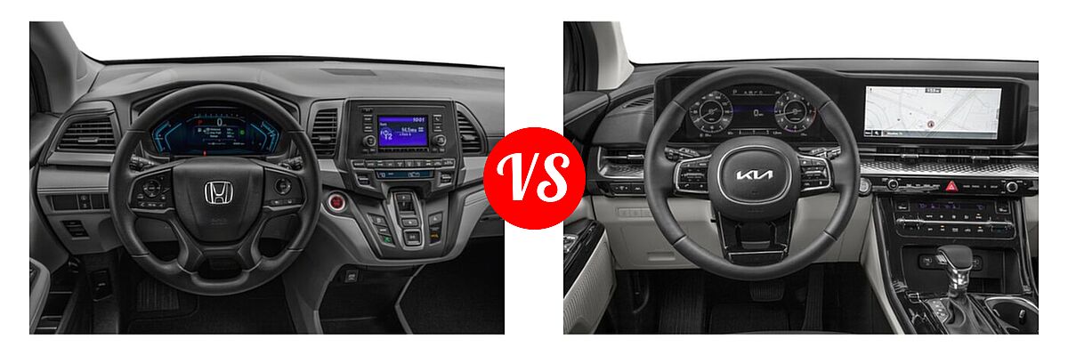 2022 Honda Odyssey Minivan LX vs. 2022 Kia Cadenza Minivan SX Prestige - Dashboard Comparison