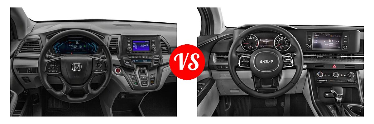 2022 Honda Odyssey vs. 2022 Kia Cadenza Minivan - Dashboard Comparison