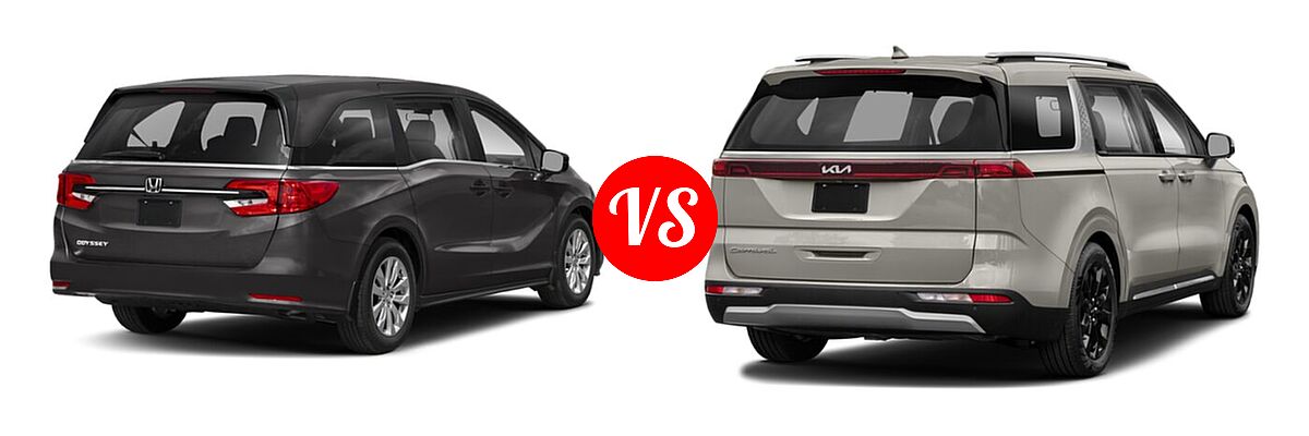 2022 Honda Odyssey Minivan LX vs. 2022 Kia Cadenza Minivan SX - Rear Right Comparison