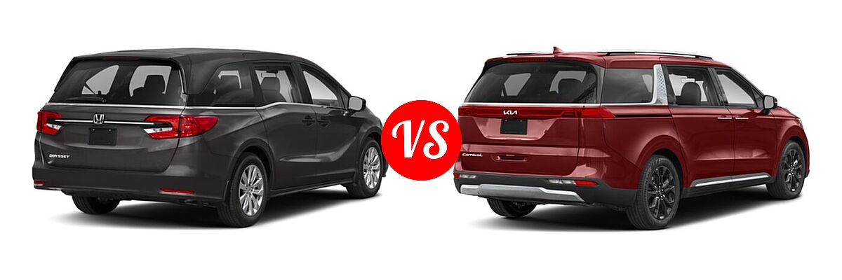 2022 Honda Odyssey Minivan LX vs. 2022 Kia Cadenza Minivan SX Prestige - Rear Right Comparison