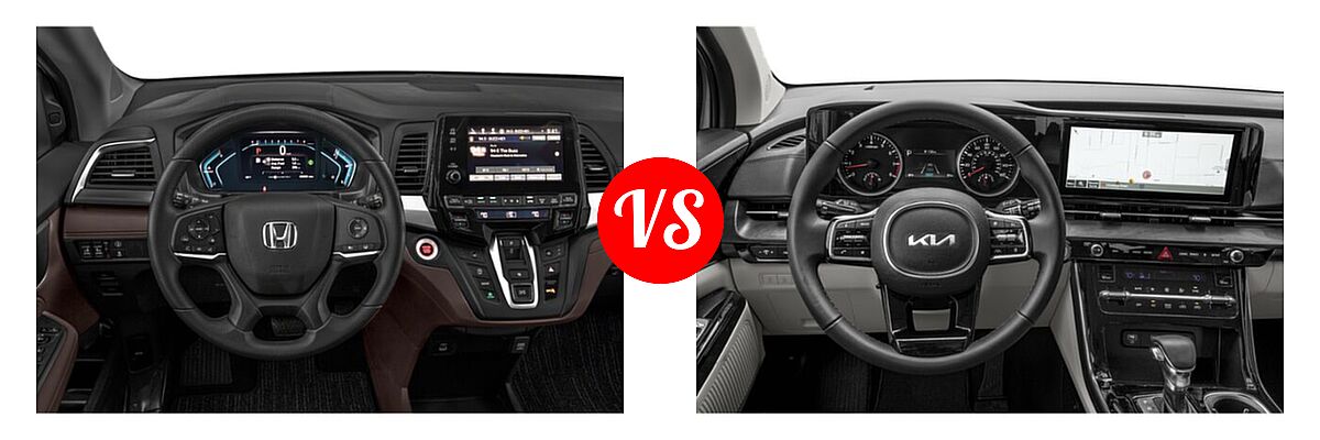2022 Honda Odyssey Minivan EX vs. 2022 Kia Cadenza Minivan EX - Dashboard Comparison