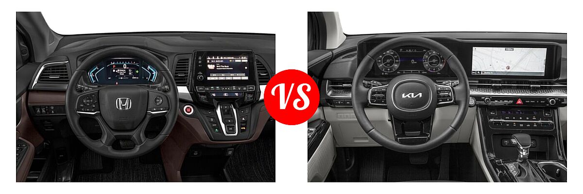 2022 Honda Odyssey Minivan EX vs. 2022 Kia Cadenza Minivan SX Prestige - Dashboard Comparison