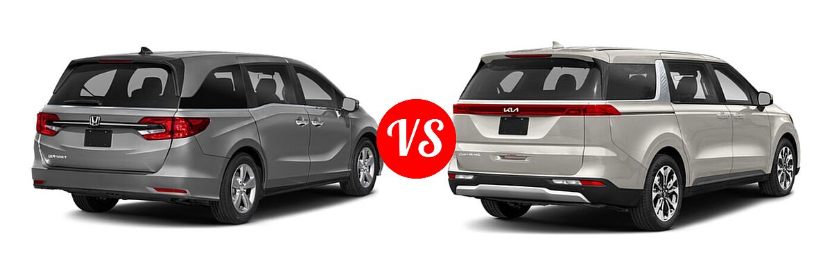 2022 Honda Odyssey Minivan EX vs. 2022 Kia Cadenza Minivan EX - Rear Right Comparison