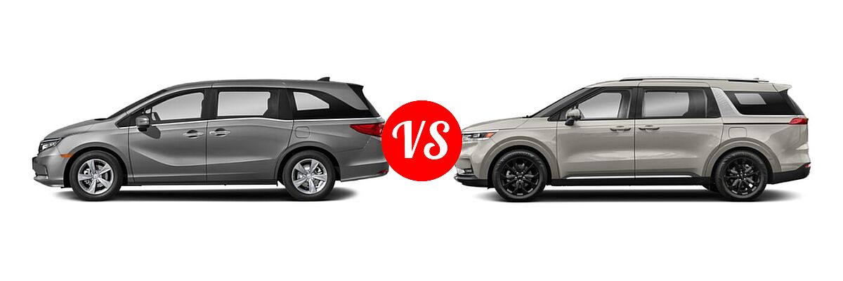 2022 Honda Odyssey Minivan EX vs. 2022 Kia Cadenza Minivan SX - Side Comparison