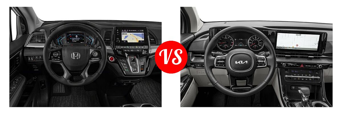 2022 Honda Odyssey Minivan Touring vs. 2022 Kia Cadenza Minivan EX - Dashboard Comparison