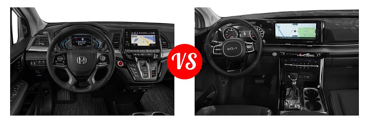 2022 Honda Odyssey Minivan Touring vs. 2022 Kia Cadenza Minivan SX - Dashboard Comparison